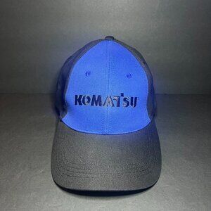 Komatsu Heavy Equipment Blue & Black Embroidered Logo Adjustable Baseball Hat